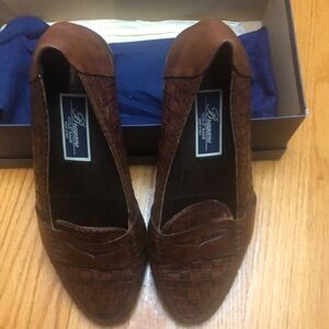 Cole Haan Brown Basket Weave Loafers